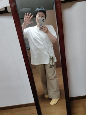 「アイテム（チノパンツ）」を使った、ururinnaiuさん（レディース・153cm）の秋コーディネート