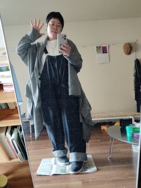 「アイテム（オールインワン・サロペット）」を使った、ururinnaiuさん（レディース・153cm）の秋コーディネート