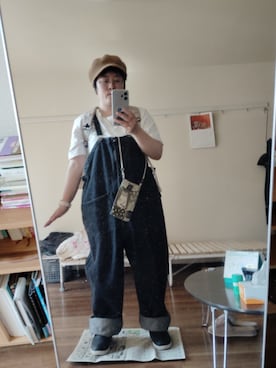 「アイテム（オールインワン・サロペット）」を使った、ururinnaiuさん（レディース・153cm）の夏コーディネート
