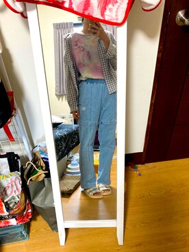「Own your beautyのアイテム（Tシャツ/カットソー、その他）」を使った、Yanさん（レディース・162cm）の秋コーディネート