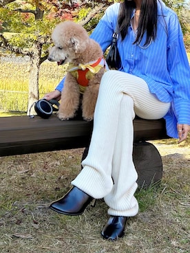 「LILY BROWN（リリーブラウン）のアイテム（ブーツ）」を使った、rinaさん（レディース・162cm）の冬コーディネート