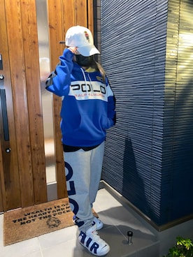 「Polo Ralph Lauren」｜「アイテム（スウェットパンツ）」を使った、だへちんさん（レディース・153cm）の冬コーディネート