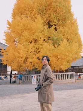 「アイテム（ピーコート）」を使った、jamesliu😃さん（メンズ・171cm）の冬コーディネート