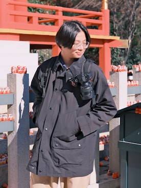 「アイテム（ピーコート）」を使った、jamesliu😃さん（メンズ・171cm）の冬コーディネート