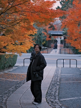 「アイテム（ピーコート）」を使った、jamesliu😃さん（メンズ・171cm）の冬コーディネート