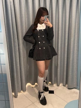 「アイテム（ノーカラージャケット）」を使った、yuukaさん（レディース・156cm）の夏コーディネート