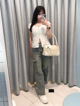 「OLIVE des OLIVE（オリーブデオリーブ）のアイテム」を使った、yuukaさん（レディース・156cm）の夏コーディネート