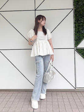 「OLIVE des OLIVE（オリーブデオリーブ）のアイテム」を使った、yuukaさん（レディース・156cm）の夏コーディネート