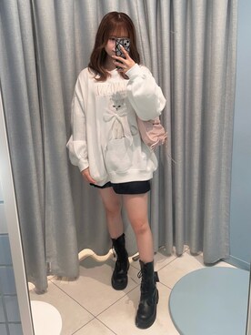 「ネコ」｜「アイテム（ブーツ）」を使った、yuukaさん（レディース・156cm）の秋コーディネート