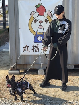 「OMMO（オーエムエムオー）のアイテム（ジャケット/アウター）」を使った、MATSUNAKOさん（レディース・162cm）の春コーディネート