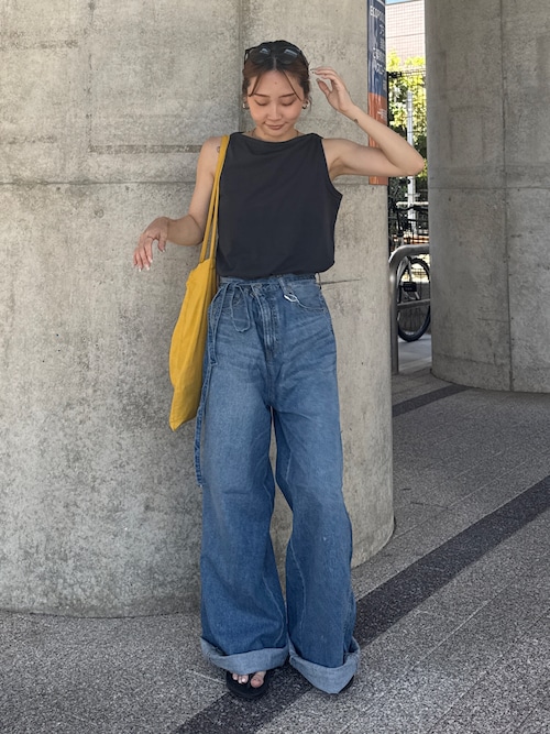 ショルダータックボックスシルエットタンクトップ
