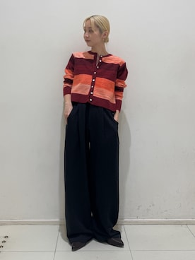 「Ungrid（アングリッド）のアイテム（カーディガン/ボレロ）」を使った、辻岡雅さん（レディース・148cm）の秋コーディネート