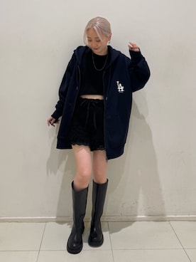 辻岡雅さん（レディース・148cm）の春コーディネート