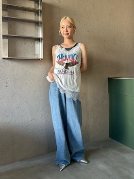辻岡雅さん（レディース・148cm）の夏コーディネート