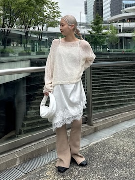 辻岡雅さん(レディース・148cm)の夏コーディネート