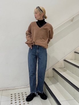 辻岡雅さん（レディース・148cm）の冬コーディネート