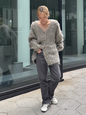 「Ungrid（アングリッド）のアイテム（カーディガン/ボレロ）」を使った、辻岡雅さん（レディース・148cm）の秋コーディネート