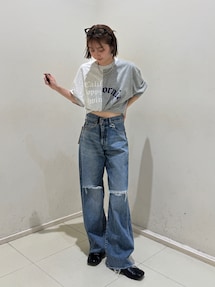 カットオフダメージストレートデニム｜アングリッド（Ungrid