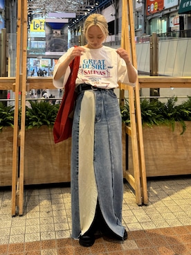 「Ungrid（アングリッド）のアイテム（バッグ）」を使った、辻岡雅さん（レディース・148cm）の春コーディネート