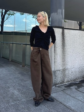 辻岡雅さん（レディース・148cm）の夏コーディネート