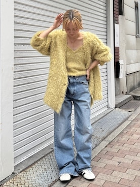 「Ungrid（アングリッド）のアイテム（カーディガン/ボレロ）」を使った、辻岡雅さん（レディース・148cm）の秋コーディネート