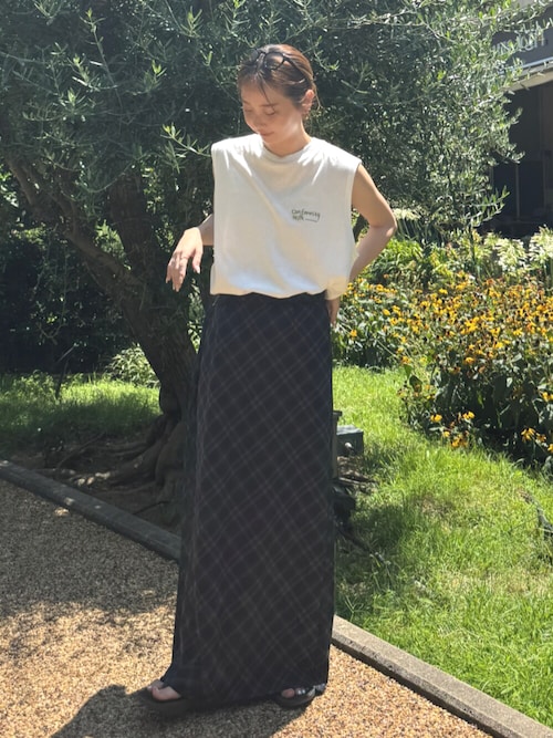 チェックアイラインスカート