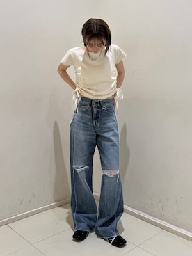 「Ungrid（アングリッド）のアイテム（アクセサリー）」を使った、辻岡雅さん（レディース・148cm）の春コーディネート