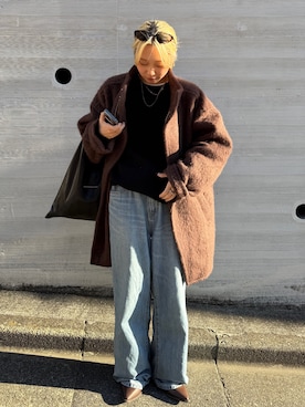 「Ungrid（アングリッド）のアイテム」を使った、辻岡雅さん（レディース・148cm）の冬コーディネート