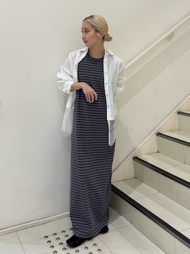 「Ungrid（アングリッド）のレースコンビシャツ（シャツ/ブラウス、ホワイト系）」を使った、辻岡雅さん（レディース・148cm）の春コーディネート