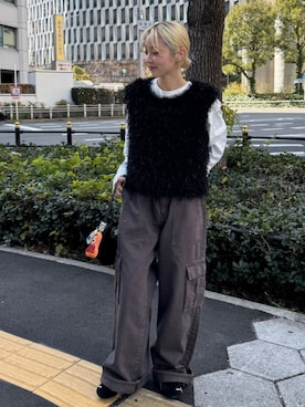 辻岡雅さん（レディース・148cm）の春コーディネート