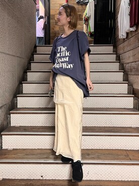 辻岡雅さん(レディース・148cm)の春コーディネート