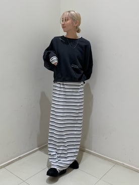 辻岡雅さん（レディース・148cm）の冬コーディネート