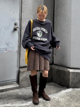 辻岡雅さん（レディース・148cm）の秋コーディネート