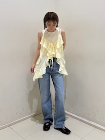 Ungrid  ビンテージスキニー　24インチ Ungrid - ♡Ungrid インディゴ スタッズサルエルパンツ 24インチ