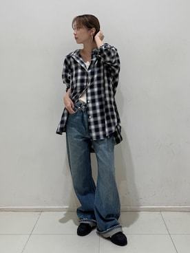 「Ungrid（アングリッド）のアイテム（キャミソール）」を使った、辻岡雅さん（レディース・148cm）の夏コーディネート