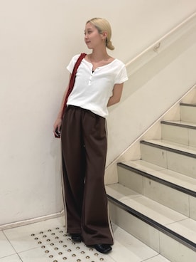 「Ungrid（アングリッド）のアイテム」を使った、辻岡雅さん（レディース・148cm）の夏コーディネート