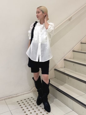 「Ungrid（アングリッド）のアイテム」を使った、辻岡雅さん（レディース・148cm）の夏コーディネート