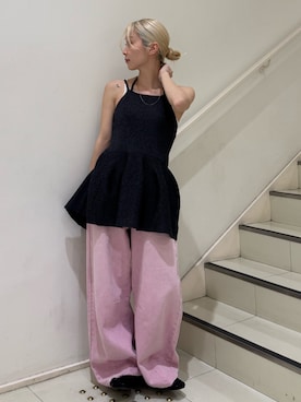 「Ungrid（アングリッド）のアイテム（シューズ）」を使った、辻岡雅さん（レディース・148cm）の春コーディネート