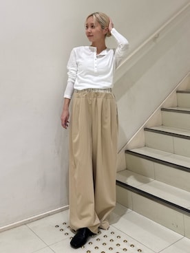 「Ungrid（アングリッド）のアイテム（シューズ）」を使った、辻岡雅さん（レディース・148cm）の春コーディネート