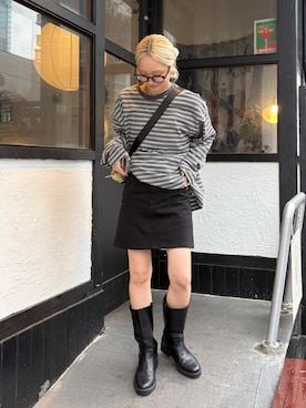 辻岡雅さん（レディース・148cm）の春コーディネート