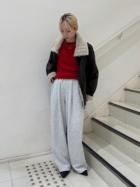 辻岡雅さん（レディース・148cm）の冬コーディネート