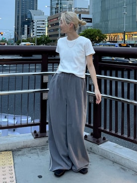 「Ungrid（アングリッド）のアイテム（シューズ）」を使った、辻岡雅さん（レディース・148cm）の春コーディネート