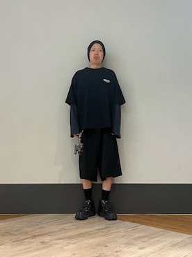 「A4A（エーフォーエー）のアイテム」を使った、りおさん（メンズ・170cm）の夏コーディネート