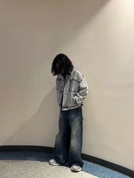「DANKE SCHON（ダンケシェーン）のアイテム（デニムジャケット）」を使った、りおさん（メンズ・170cm）の秋コーディネート