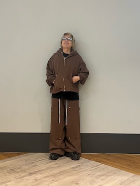 「アイテム（スウェットパンツ）」を使った、りおさん（メンズ・170cm）の夏コーディネート