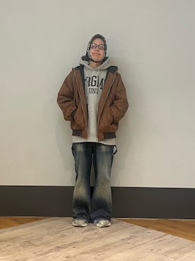 「WHITELAND（ホワイトランド）のアイテム（ジャケット/アウター）」を使った、りおさん（メンズ・170cm）の秋コーディネート