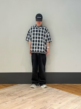 「DANKE SCHON（ダンケシェーン）のアイテム（トップス）」を使った、りおさん（メンズ・170cm）の夏コーディネート