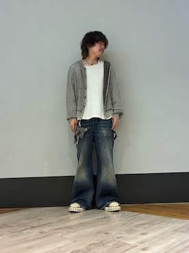 「DANKE SCHON（ダンケシェーン）のアイテム」を使った、りおさん（メンズ・170cm）の春コーディネート