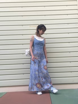 「Desigual（デシグアル）のアイテム」を使った、Desigual 沖縄 STAFFさん（レディース・160cm）の夏コーディネート