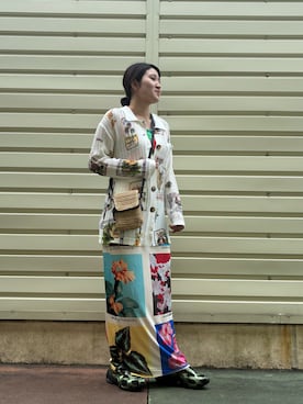 「Desigual（デシグアル）のアイテム（バッグ、ブラウン系）」を使った、Desigual 沖縄 STAFFさん（レディース・160cm）の夏コーディネート